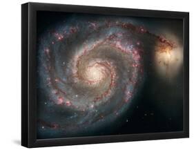 Out of This Whirl: the Whirlpool Galaxy M51 and Companion Galaxy Space Photo Art Poster Print-null-Framed Poster