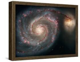 Out of This Whirl: the Whirlpool Galaxy M51 and Companion Galaxy Space Photo Art Poster Print-null-Framed Poster