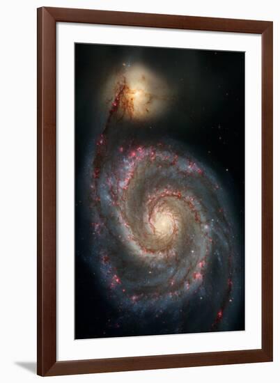 Out of This Whirl: the Whirlpool Galaxy M51 and Companion Galaxy Space-null-Framed Photo