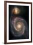 Out of This Whirl: the Whirlpool Galaxy M51 and Companion Galaxy Space-null-Framed Photo