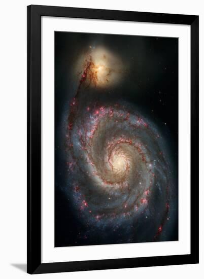 Out of This Whirl: the Whirlpool Galaxy M51 and Companion Galaxy Space-null-Framed Photo