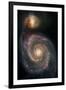 Out of This Whirl: the Whirlpool Galaxy M51 and Companion Galaxy Space-null-Framed Photo