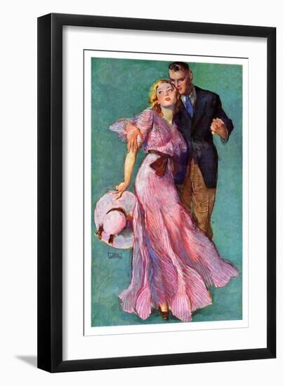 "Out on a Date,"July 14, 1934-John LaGatta-Framed Premium Giclee Print