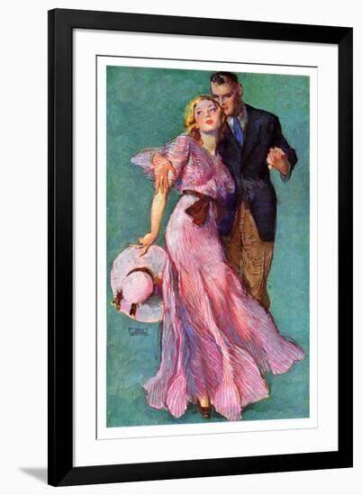 "Out on a Date,"July 14, 1934-John LaGatta-Framed Giclee Print