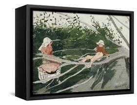 Out on a Limb-Winslow Homer-Framed Stretched Canvas