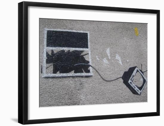 Out the window-Banksy-Framed Giclee Print