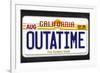 OUTATIME License Plate Movie-null-Framed Art Print