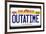 OUTATIME License Plate Movie-null-Framed Art Print