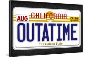 OUTATIME License Plate Movie-null-Framed Art Print