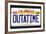 OUTATIME License Plate Movie-null-Framed Art Print