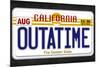 OUTATIME License Plate Movie-null-Mounted Art Print