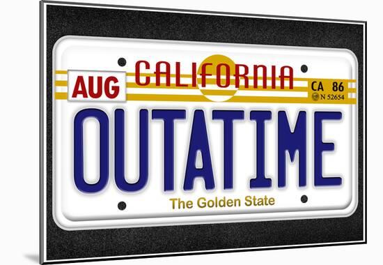 OUTATIME License Plate-null-Mounted Poster