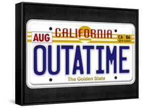 OUTATIME License Plate-null-Framed Stretched Canvas