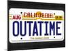 OUTATIME License Plate-null-Mounted Poster