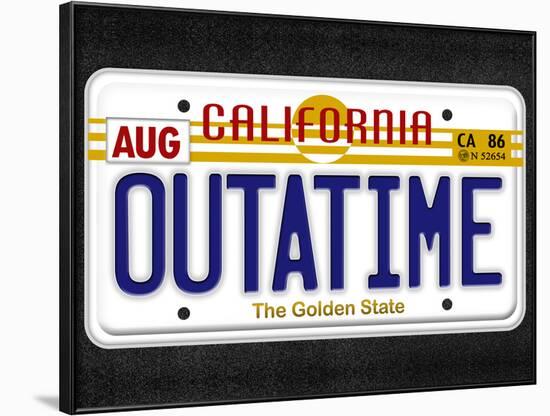 OUTATIME License Plate-null-Framed Poster