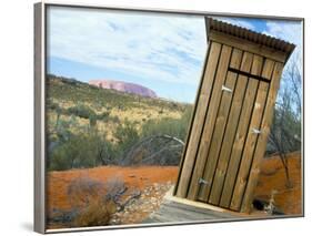 Outback Dunny and Uluru (Ayers Rock), Uluru-Kata Tjuta National Park, Northern Territory, Australia-Steve & Ann Toon-Framed Photographic Print