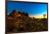 Outback landscape of Devils Marbles rock formations, Karlu Karlu Conservation Reserve-Alberto Mazza-Framed Photographic Print