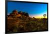 Outback landscape of Devils Marbles rock formations, Karlu Karlu Conservation Reserve-Alberto Mazza-Framed Photographic Print