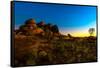 Outback landscape of Devils Marbles rock formations, Karlu Karlu Conservation Reserve-Alberto Mazza-Framed Stretched Canvas