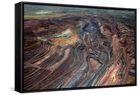 Outback mines aerial, Australia-John Gollings-Framed Stretched Canvas