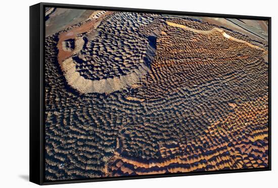 Outback mines aerials.-John Gollings-Framed Stretched Canvas