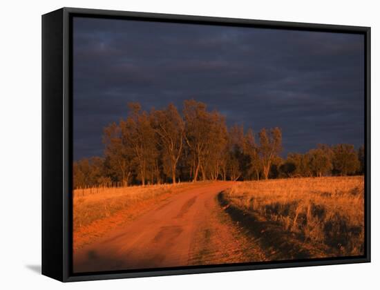 Outback Road, Wentworth, New South Wales, Australia-Jochen Schlenker-Framed Stretched Canvas