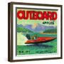 Outboard Apple Label - Chelan, WA-Lantern Press-Framed Art Print