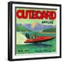 Outboard Apple Label - Chelan, WA-Lantern Press-Framed Art Print