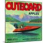 Outboard Apple Label - Chelan, WA-Lantern Press-Mounted Art Print