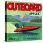 Outboard Apple Label - Chelan, WA-Lantern Press-Stretched Canvas