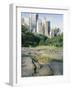 Outcrop of Manhattan Gneiss Which Forms Bedrock for Skyscrapers, Central Park, New York City, USA-Tony Waltham-Framed Photographic Print