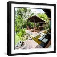 Outdoor Area at Luxury Accommodation Near Ubud on the Island of Bali, Indonesia, Southeast Asia-Matthew Williams-Ellis-Framed Photographic Print