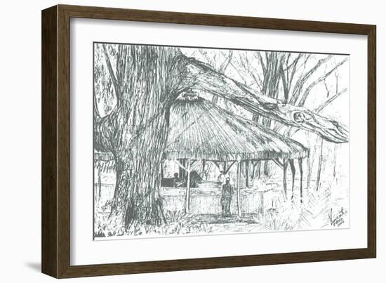 Outdoor bar, lake Naivasha, 2006-Vincent Alexander Booth-Framed Giclee Print