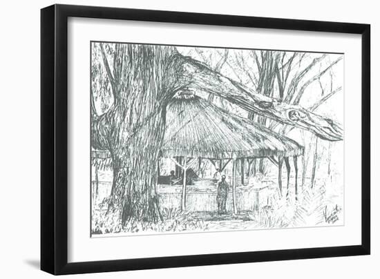 Outdoor bar, lake Naivasha, 2006-Vincent Alexander Booth-Framed Giclee Print