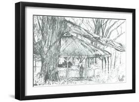 Outdoor bar, lake Naivasha, 2006-Vincent Alexander Booth-Framed Giclee Print