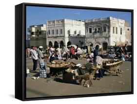 Outdoor Bazaar Scene, Djibouti City, Djibouti, Africa-Ken Gillham-Framed Stretched Canvas