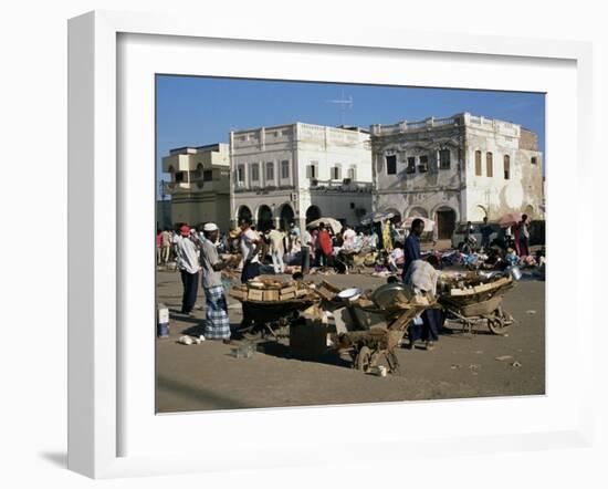 Outdoor Bazaar Scene, Djibouti City, Djibouti, Africa-Ken Gillham-Framed Photographic Print