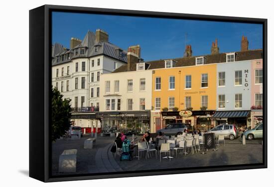 Outdoor Cafe and Typical Terrace in Centre of Margate, Kent, England, United Kingdom, Europe-Charles Bowman-Framed Stretched Canvas