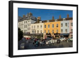 Outdoor Cafe and Typical Terrace in Centre of Margate, Kent, England, United Kingdom, Europe-Charles Bowman-Framed Photographic Print