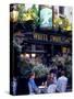Outdoor Cafe, London, England-Robin Hill-Stretched Canvas