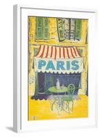 Outdoor Cafe, Paris, France-null-Framed Art Print