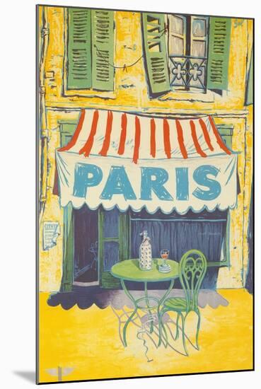 Outdoor Cafe, Paris, France-null-Mounted Art Print