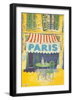 Outdoor Cafe, Paris, France-null-Framed Art Print