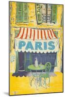 Outdoor Cafe, Paris, France-null-Mounted Art Print