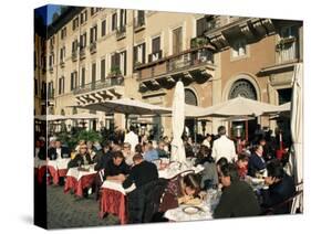 Outdoor Cafe, Piazza Navona, Rome, Lazio, Italy-Sergio Pitamitz-Stretched Canvas