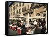 Outdoor Cafe, Piazza Navona, Rome, Lazio, Italy-Sergio Pitamitz-Framed Stretched Canvas