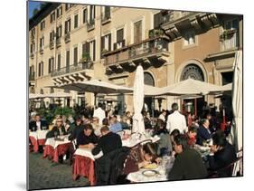 Outdoor Cafe, Piazza Navona, Rome, Lazio, Italy-Sergio Pitamitz-Mounted Photographic Print