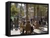 Outdoor Cafe, Plaza Nueva, Granada, Andalucia, Spain-Sheila Terry-Framed Stretched Canvas