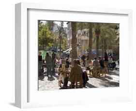 Outdoor Cafe, Plaza Nueva, Granada, Andalucia, Spain-Sheila Terry-Framed Photographic Print