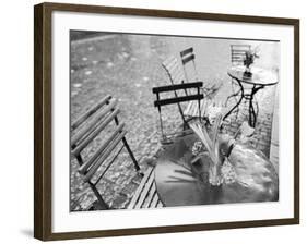 Outdoor Cafe Table, Lucerne, Switzerland-Walter Bibikow-Framed Photographic Print